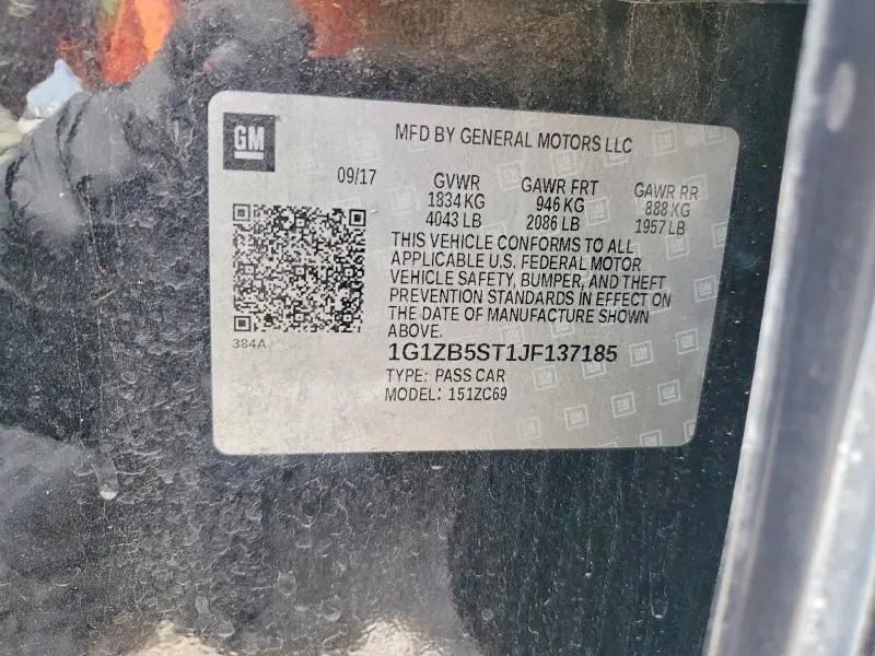 2018 CHEVROLET MALIBU LS  