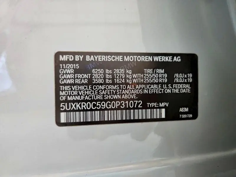 2016 BMW X5 XDRIVE35I  
