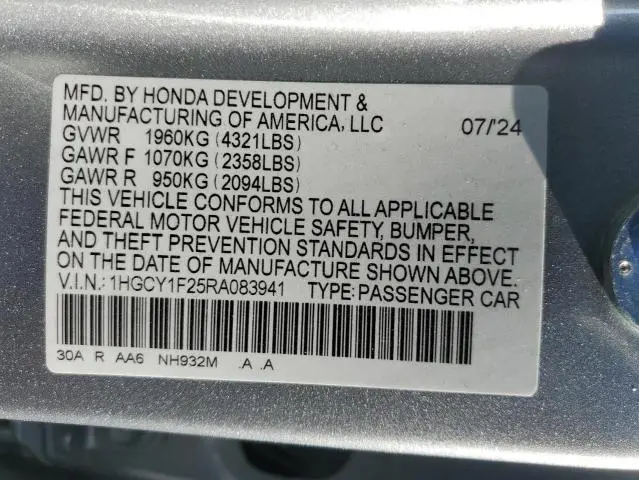 2024 HONDA ACCORD LX  