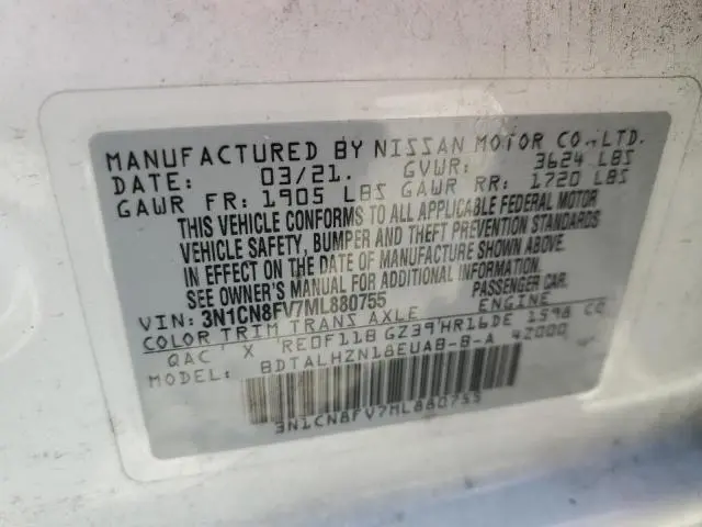 2021 NISSAN VERSA SR  