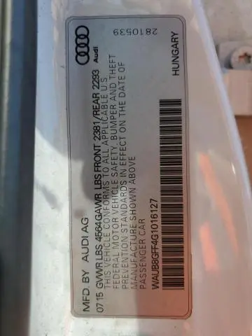 2016 AUDI A3 PREMIUM  