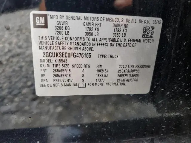 2015 CHEVROLET SILVERADO K1500 LTZ  