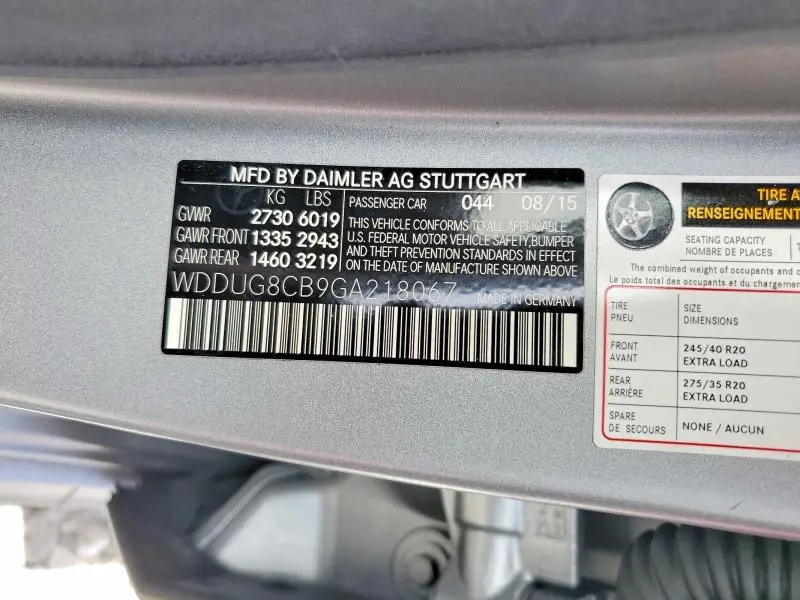 2016 MERCEDES-BENZ S 550  