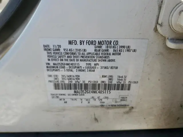 2021 FORD ECOSPORT SE  