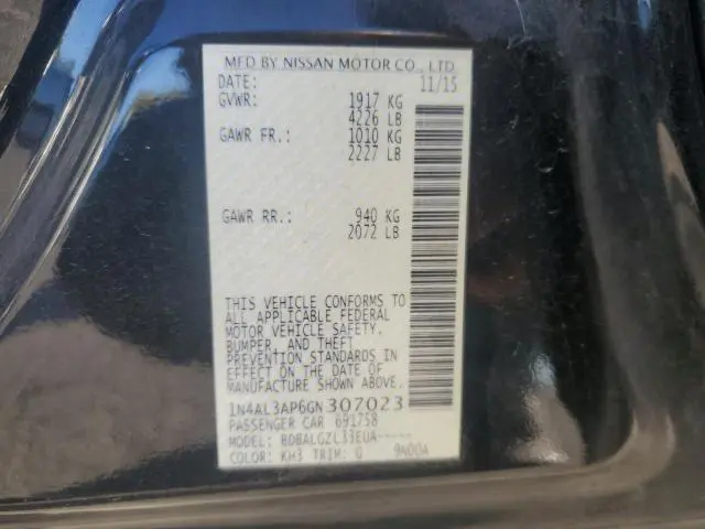 2016 NISSAN ALTIMA 2.5  