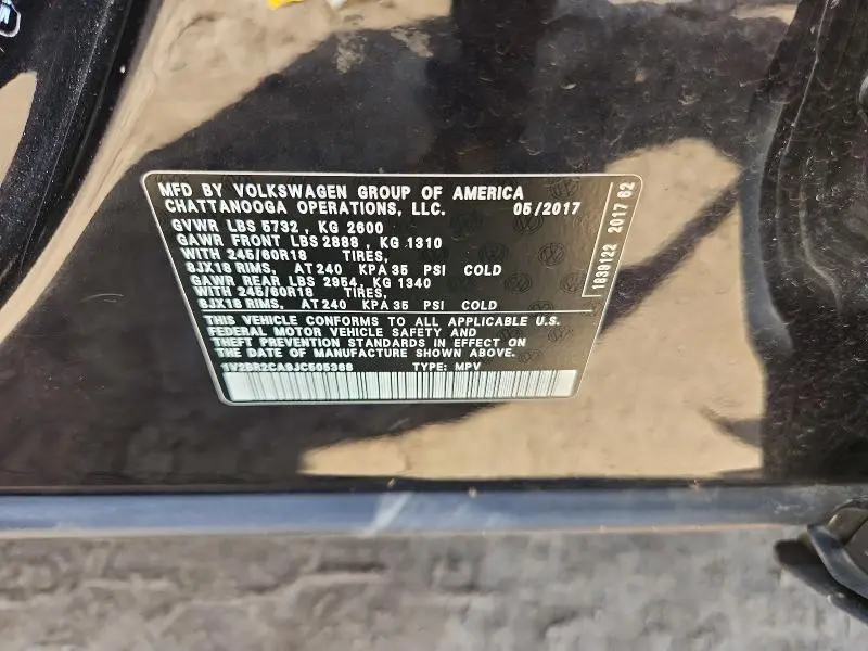 2018 VOLKSWAGEN ATLAS   