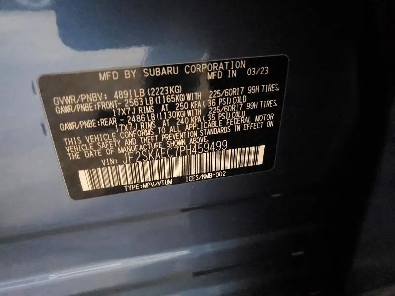 2023 SUBARU FORESTER PREMIUM  