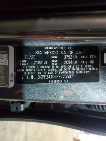 2024 KIA FORTE LX  