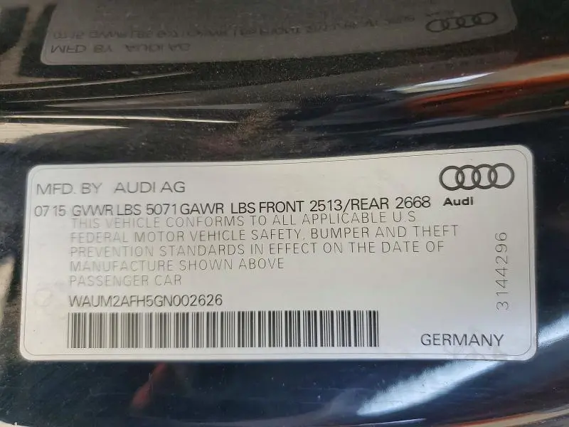 2016 AUDI A5 PREMIUM PLUS S-LINE  