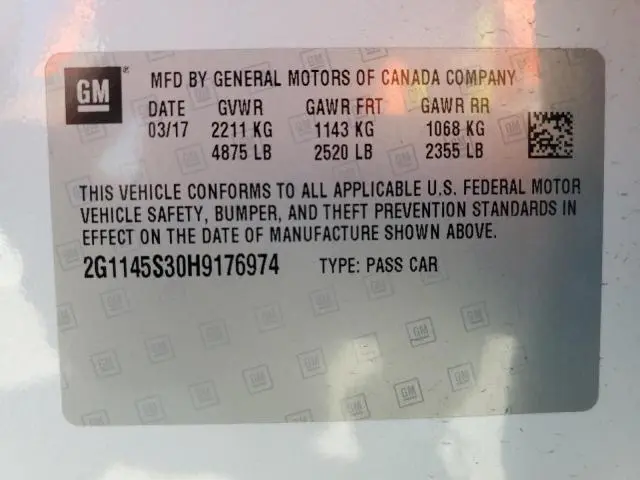 2017 CHEVROLET IMPALA PREMIER  