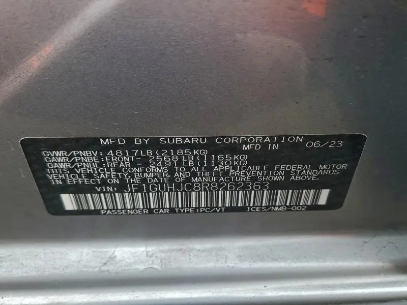 2024 SUBARU IMPREZA RS  