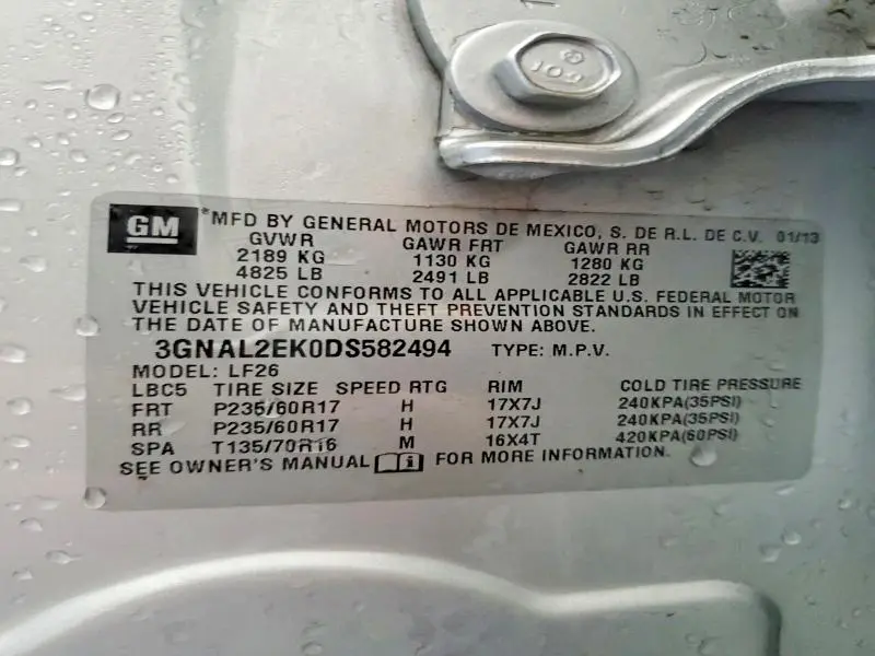 2013 CHEVROLET CAPTIVA LS  