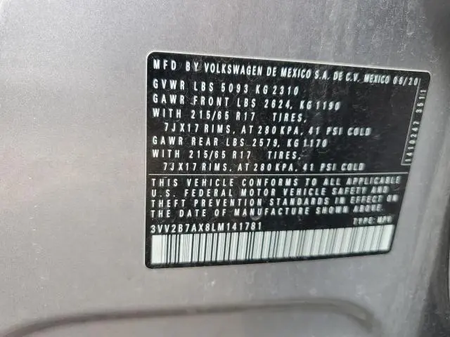 2020 VOLKSWAGEN TIGUAN SE  