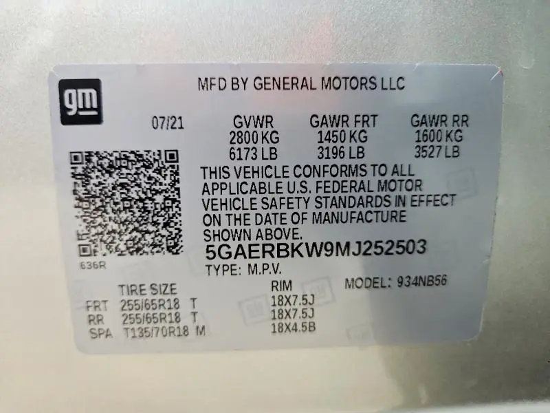 2021 BUICK ENCLAVE ESSENCE  