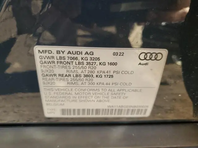2022 AUDI E-TRON SPORTBACK PREMIUM