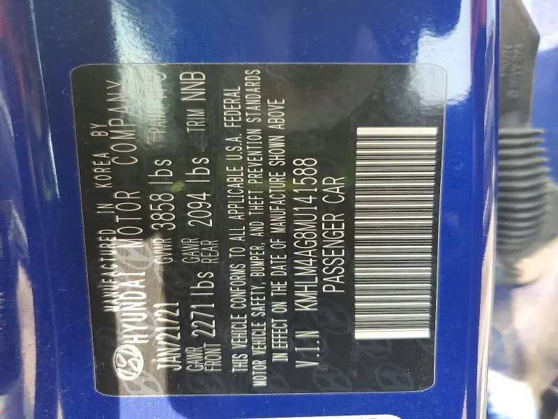 2021 HYUNDAI ELANTRA SEL  