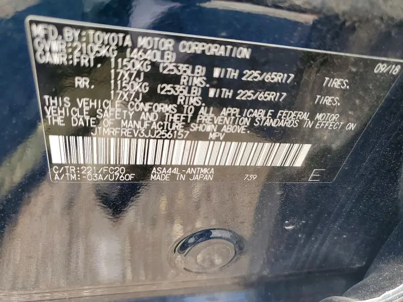 2018 TOYOTA RAV4 XLE  