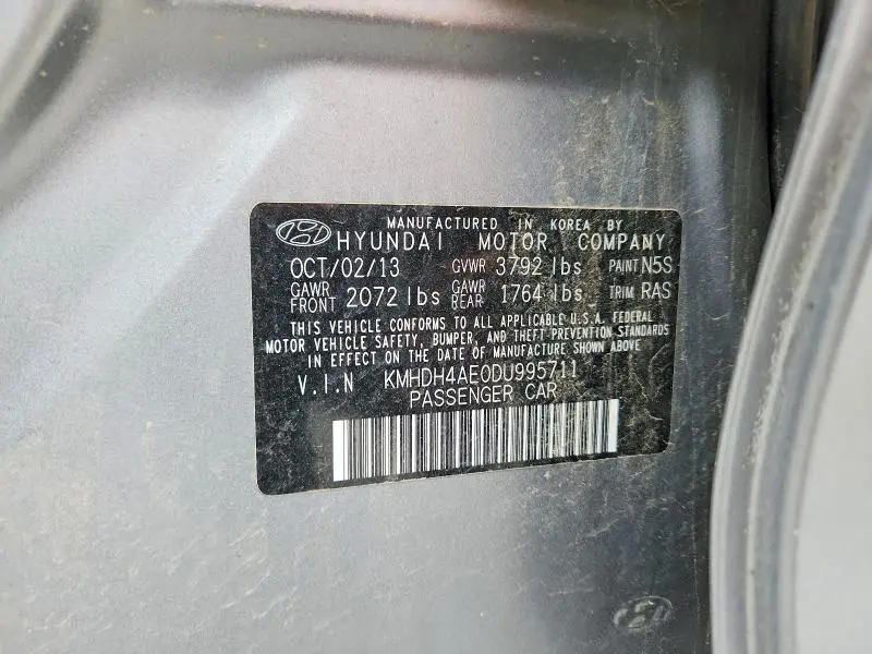 2013 HYUNDAI ELANTRA GLS  