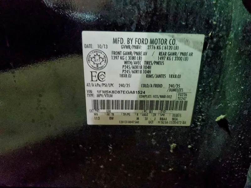 2014 FORD EXPLORER XLT  