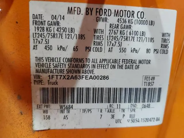2015 FORD F250 SUPER DUTY  