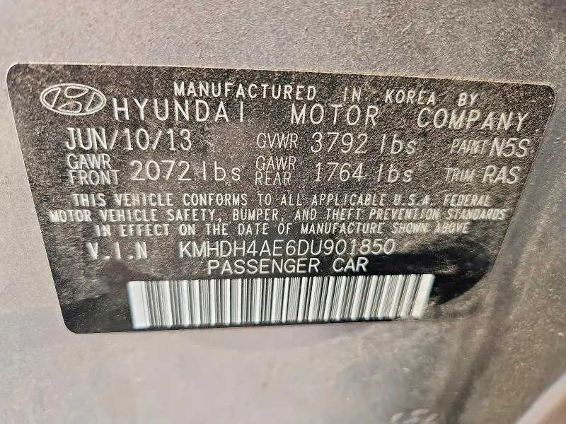 2013 HYUNDAI ELANTRA GLS  