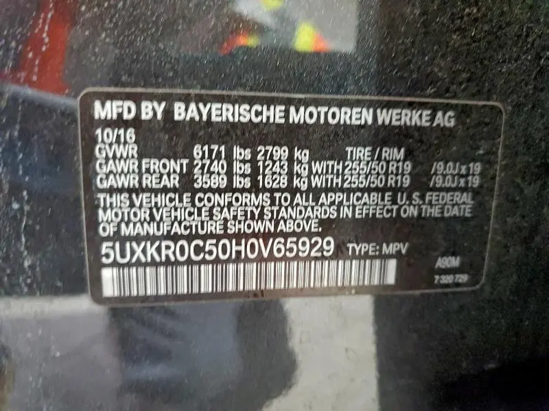 2017 BMW X5 XDRIVE35I  