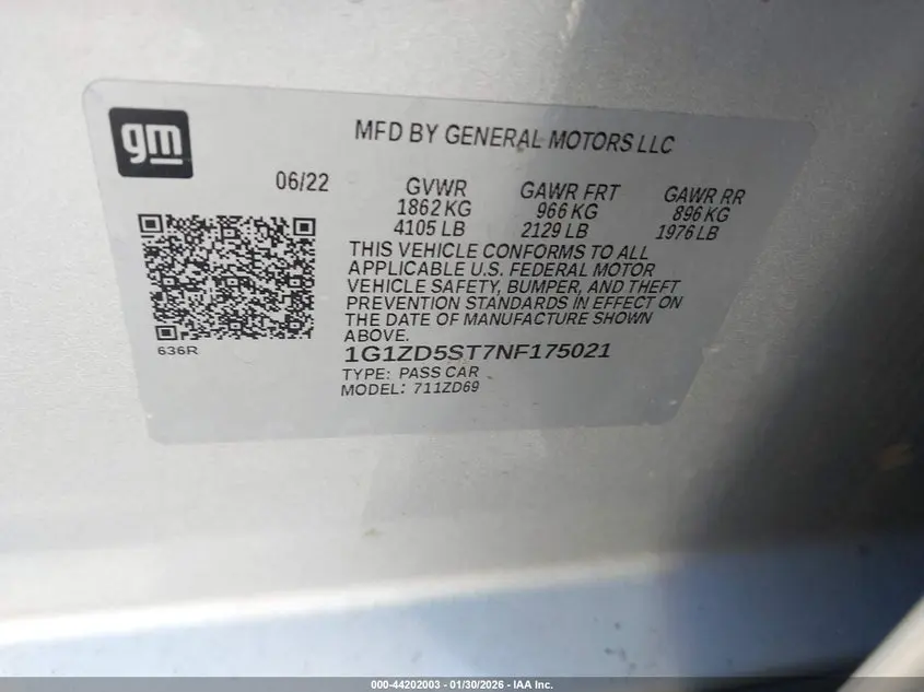2022 CHEVROLET MALIBU FWD LT