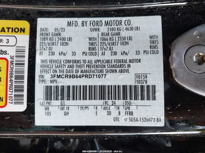 2023 FORD BRONCO SPORT BIG BEND