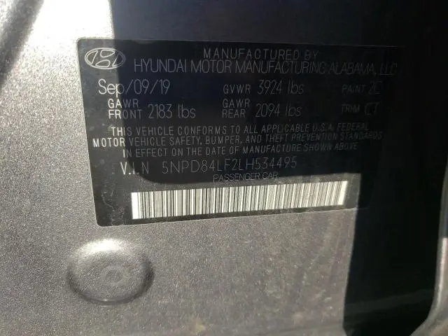 2020 HYUNDAI ELANTRA SEL  