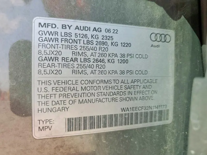 2022 AUDI Q3 PREMIUM PLUS S LINE 45  