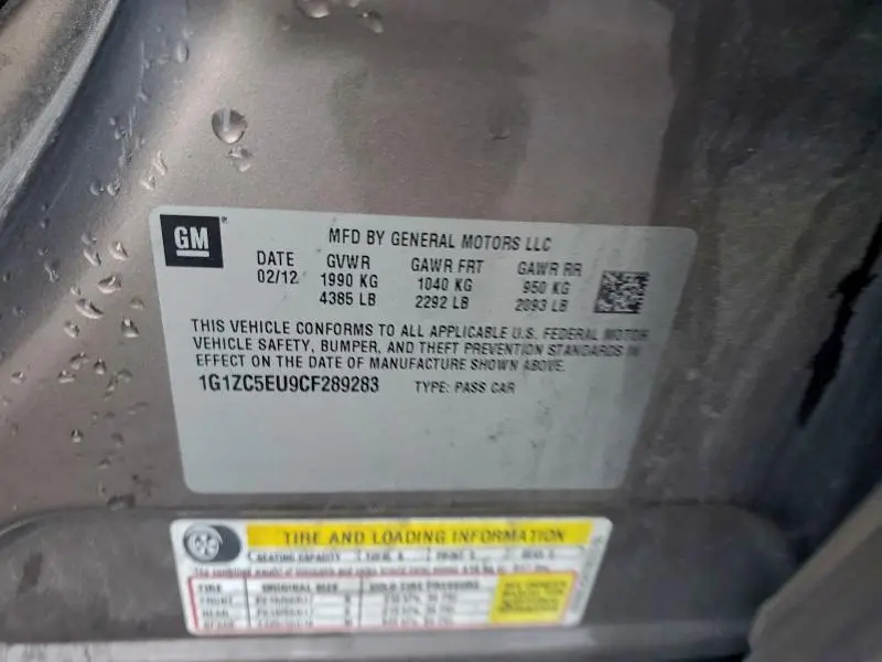 2012 CHEVROLET MALIBU 1LT  