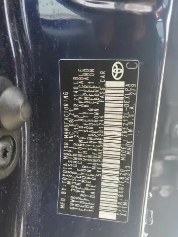 2022 TOYOTA COROLLA LE  