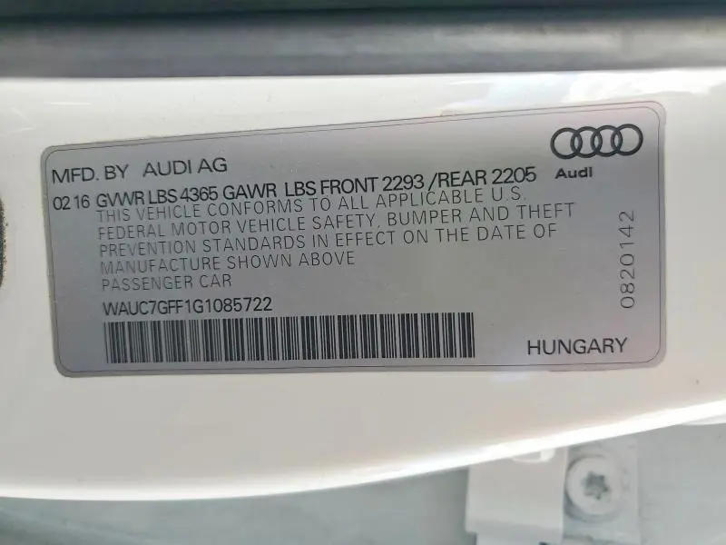 2016 AUDI A3 PREMIUM PLUS  