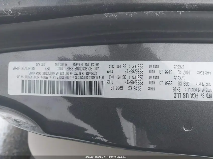 2016 CHRYSLER TOWN & COUNTRY TOURING-L ANNIVERSARY EDITION