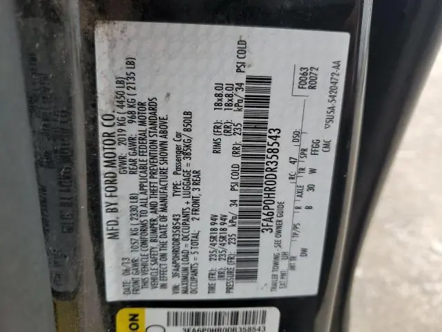 2013 FORD FUSION SE  