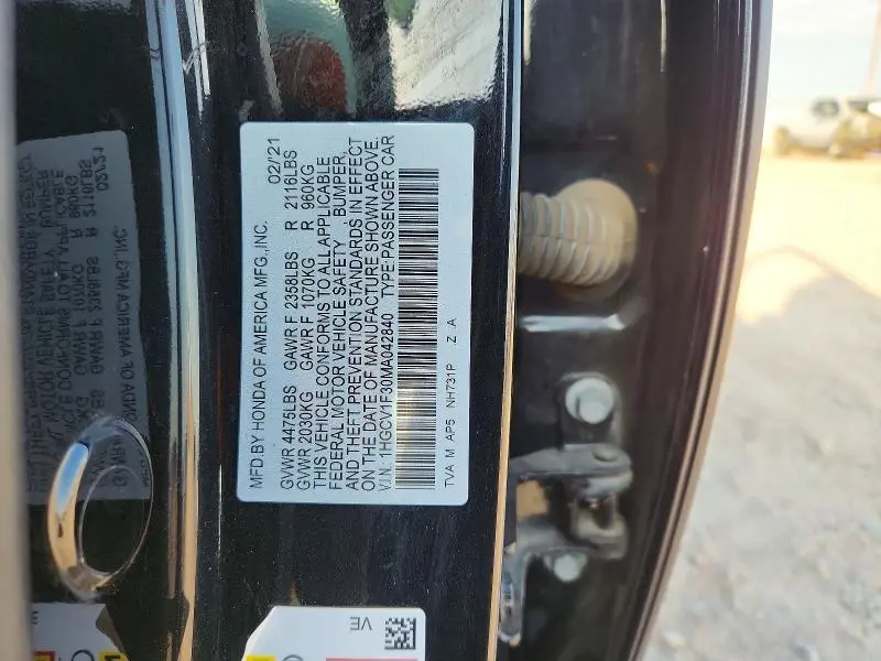 2021 HONDA ACCORD SPORT  