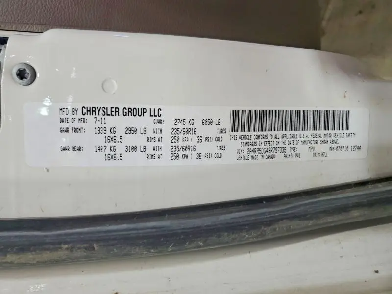 2011 CHRYSLER TOWN&COUNT   