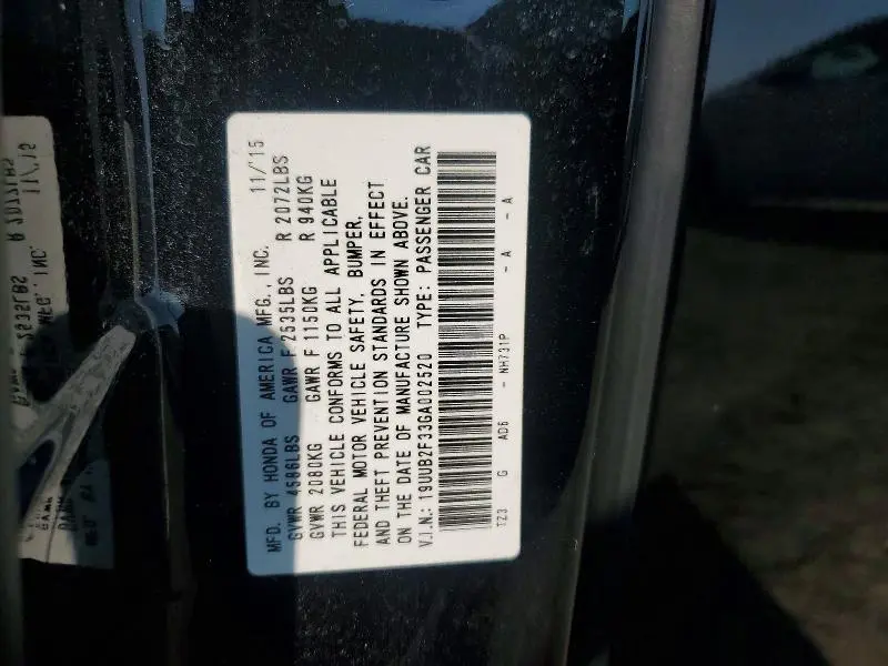 2016 ACURA TLX   