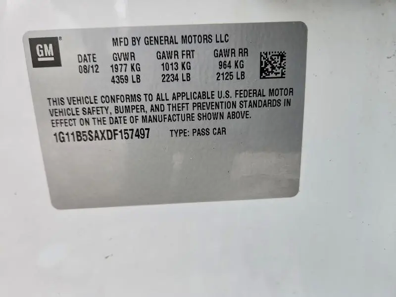 2013 CHEVROLET MALIBU LS  