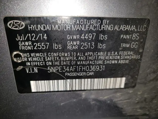 2015 HYUNDAI SONATA SPORT  