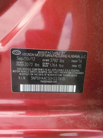 2013 HYUNDAI ELANTRA GLS  