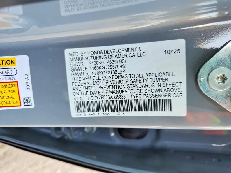 2025 HONDA ACCORD HYBRID SPORT  