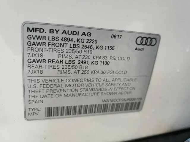2018 AUDI Q3 PREMIUM  