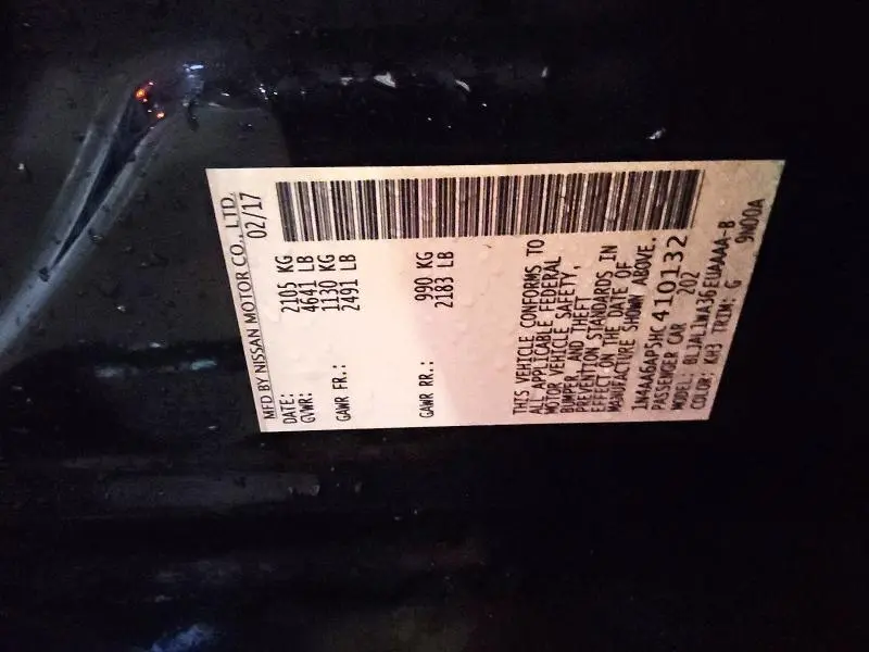2017 NISSAN MAXIMA 3.5 SR  