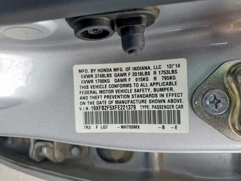 2015 HONDA CIVIC LX  