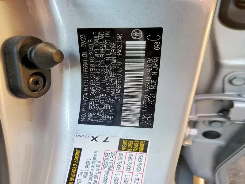 2024 TOYOTA COROLLA LE  