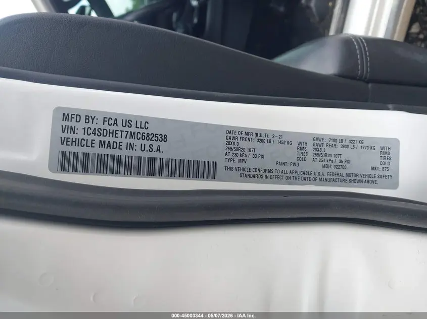 2021 DODGE DURANGO CITADEL RWD