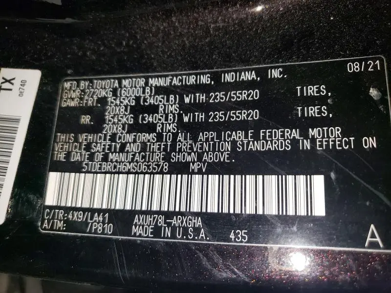2021 TOYOTA HIGHLANDER HYBRID PLATINUM  