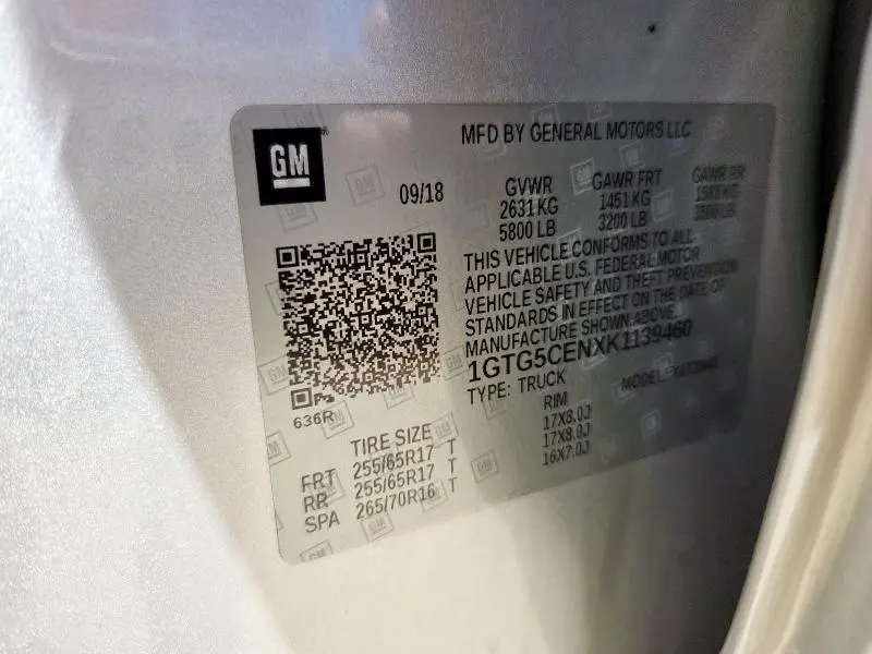 2019 GMC CANYON SLE  