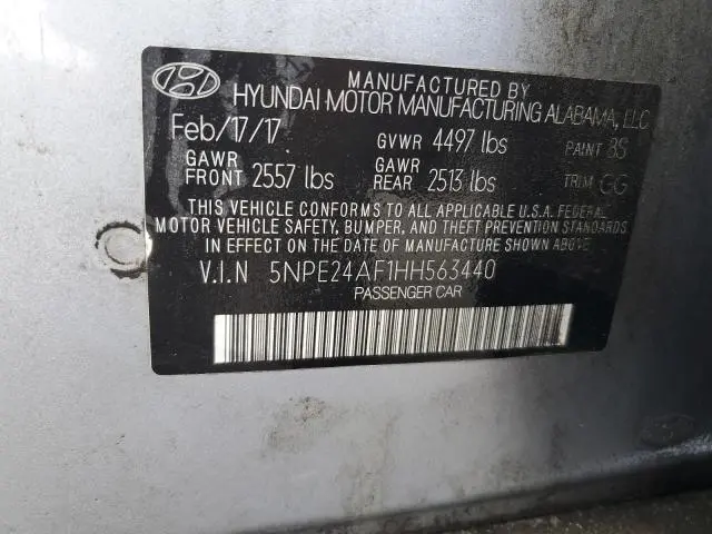 2017 HYUNDAI SONATA SE  